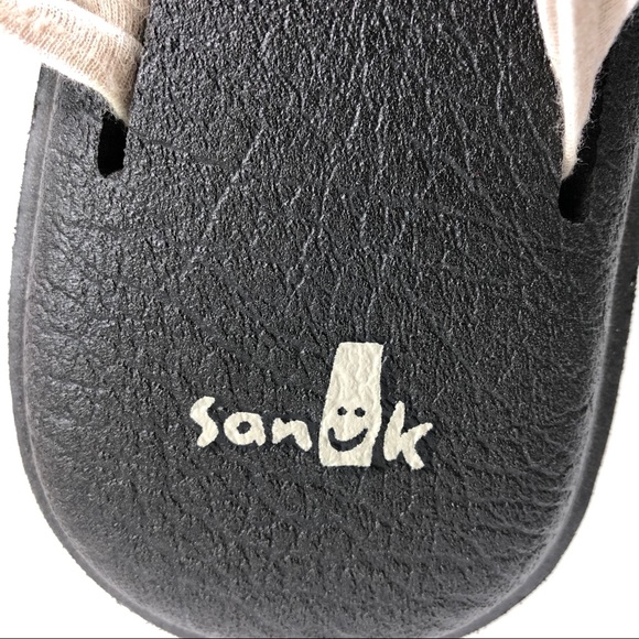 Sanuk Yoga Sling Tan Striped Sandals Size 9 - Picture 3 of 7